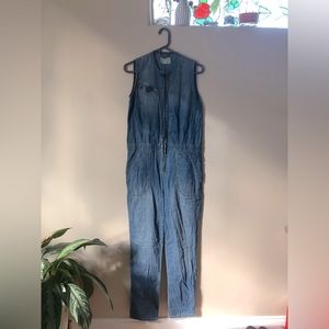 Current/Elliott Sleeveless Chambray Boilersuit - size 2